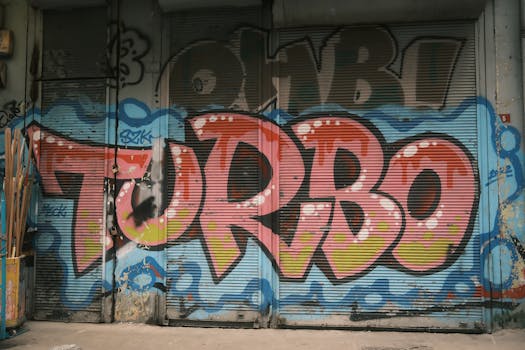 Graffiti coloré avec le mot 